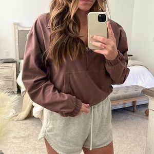Abercrombie “Soft AF” cropped half zip